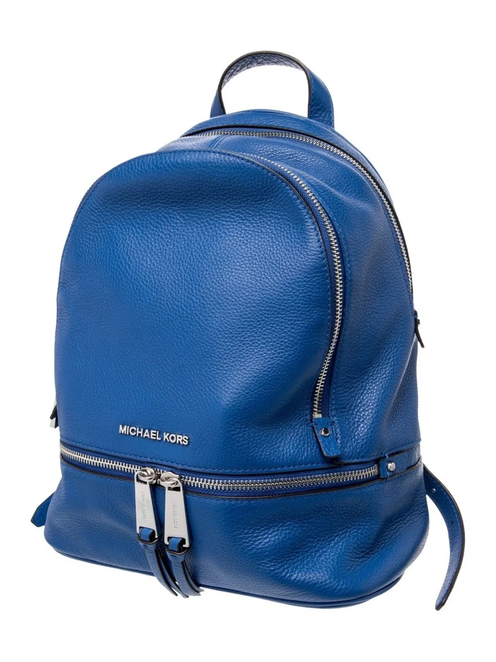 Michael Kors Royal Blue Like new Pebbled Leather Mini Backpack convertible